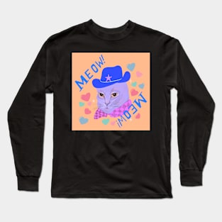 Cat Cowboy Long Sleeve T-Shirt